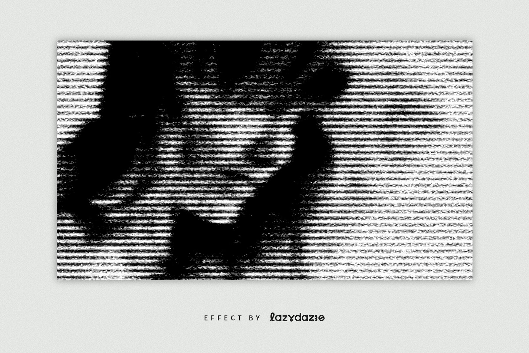 Grunge Halftone Image Effect Mockup 5