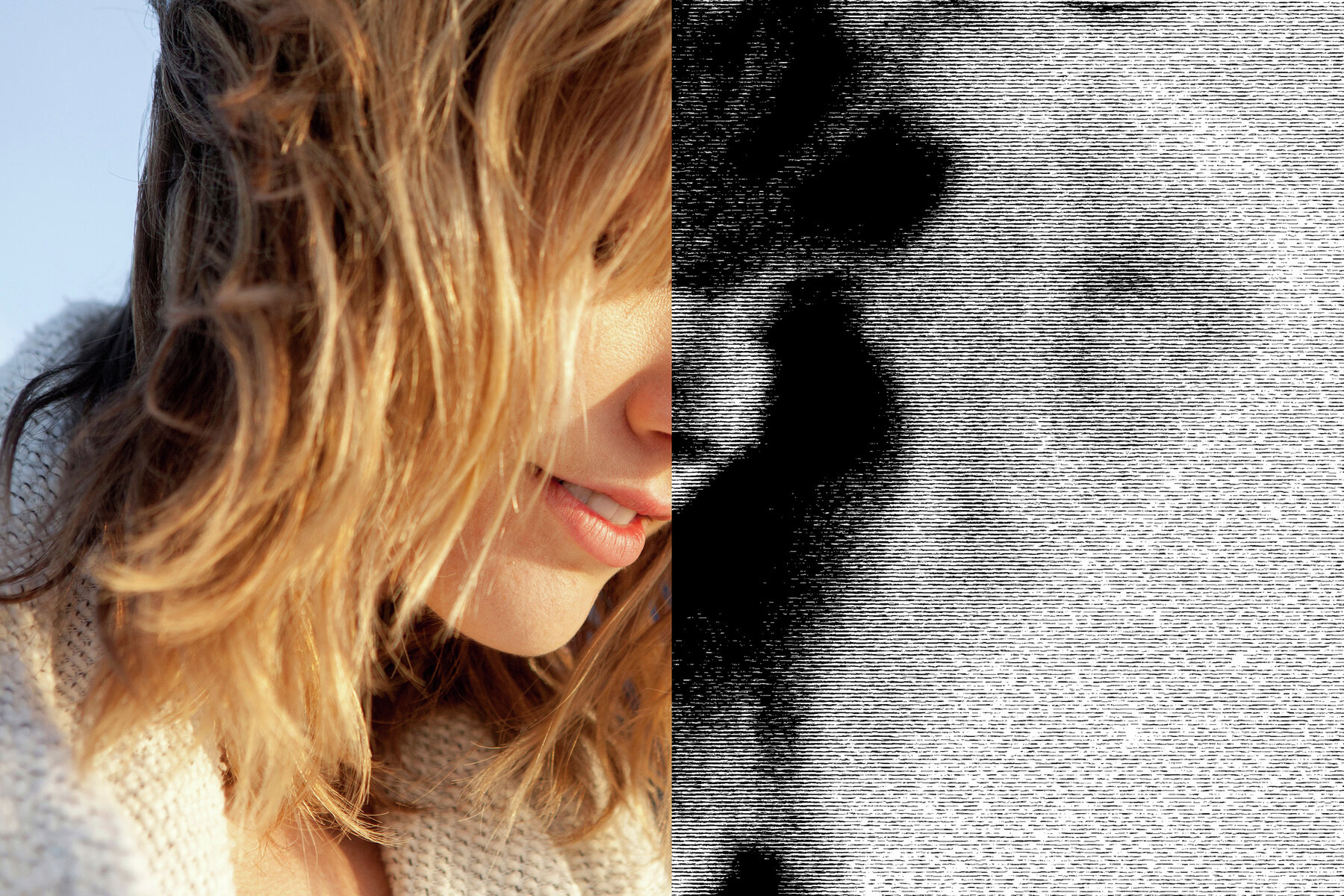 Grunge Halftone Image Effect Mockup 7