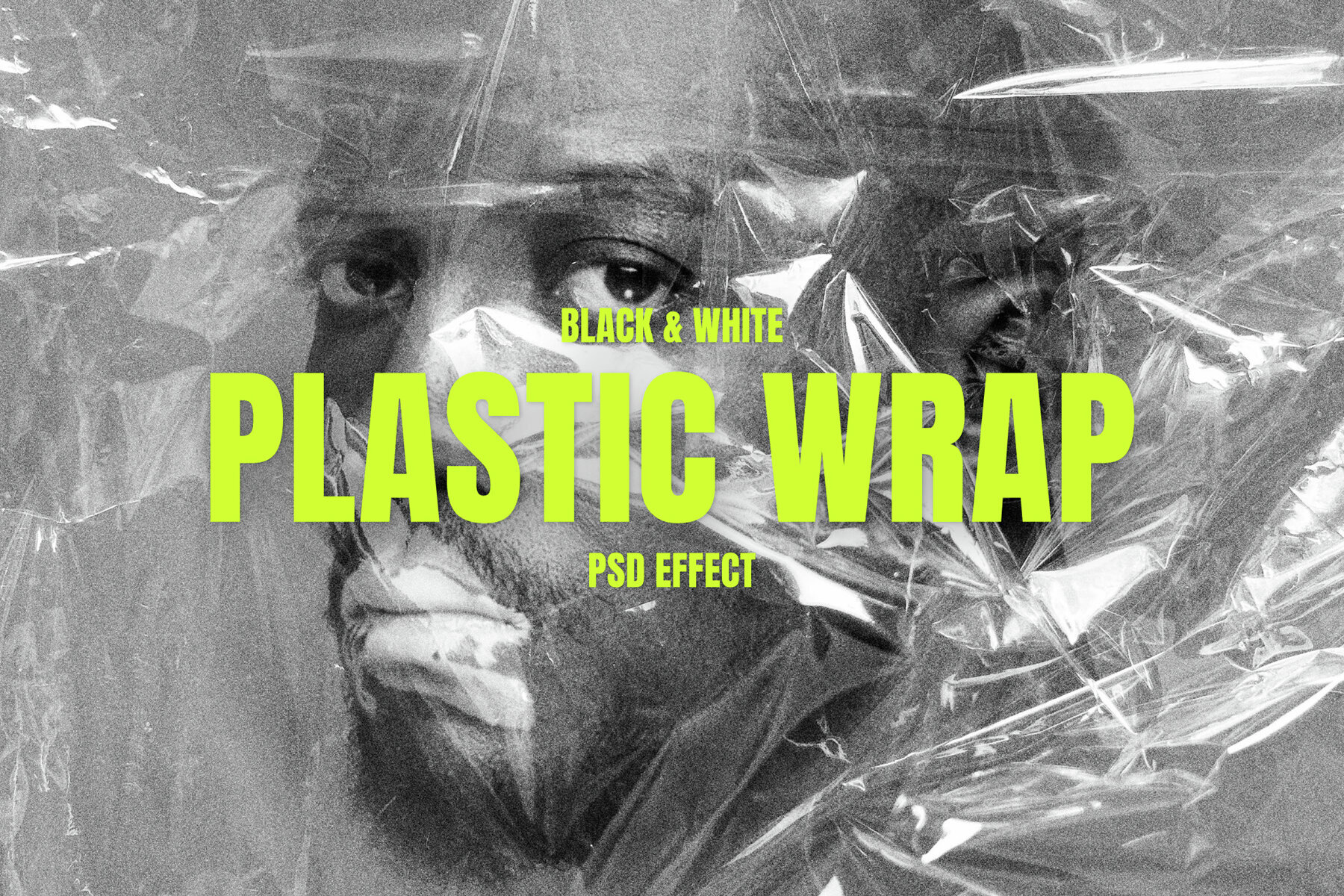 Plastic Overlay Image Effect Mockup 1