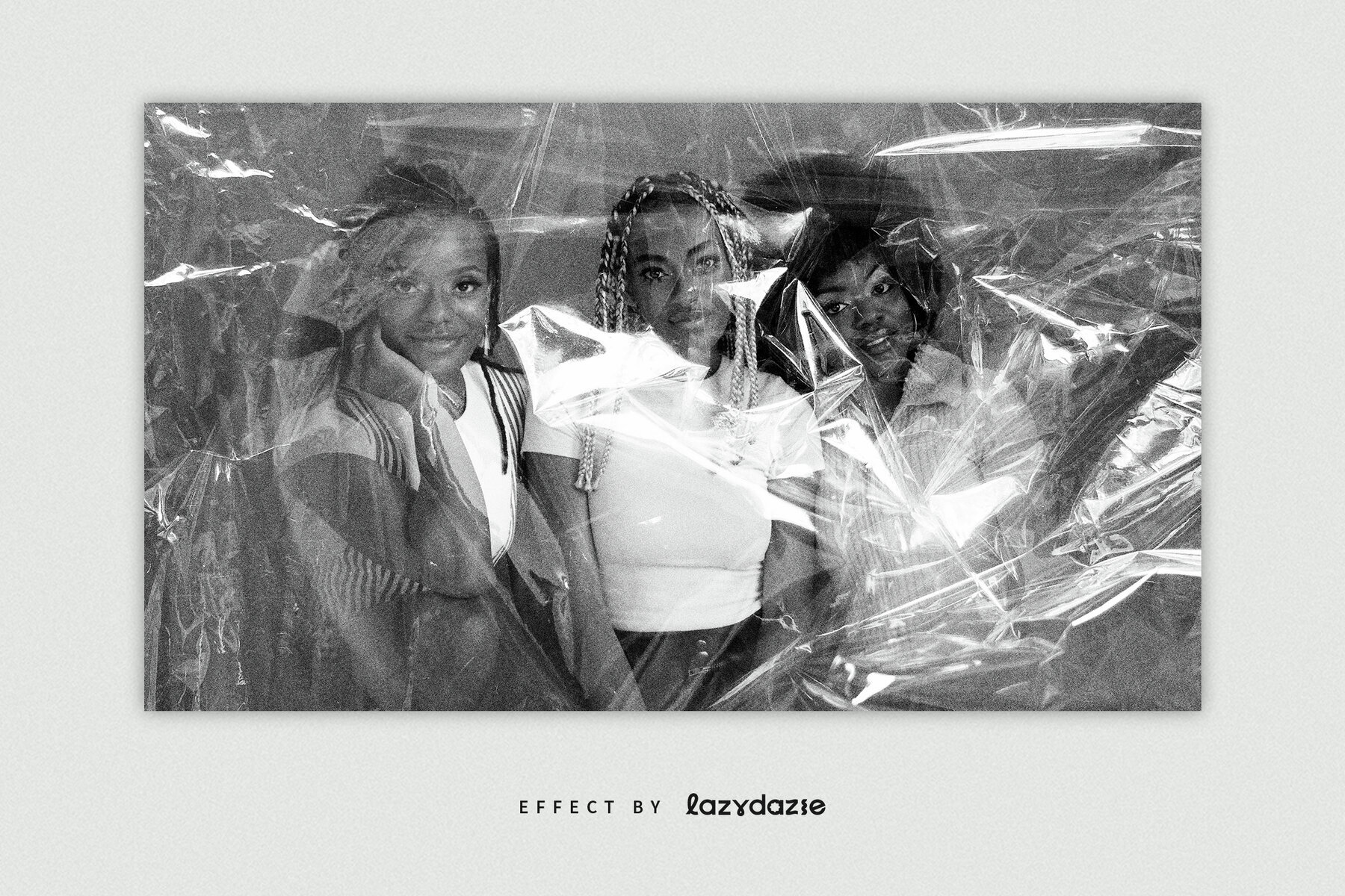 Plastic Overlay Image Effect Mockup 2