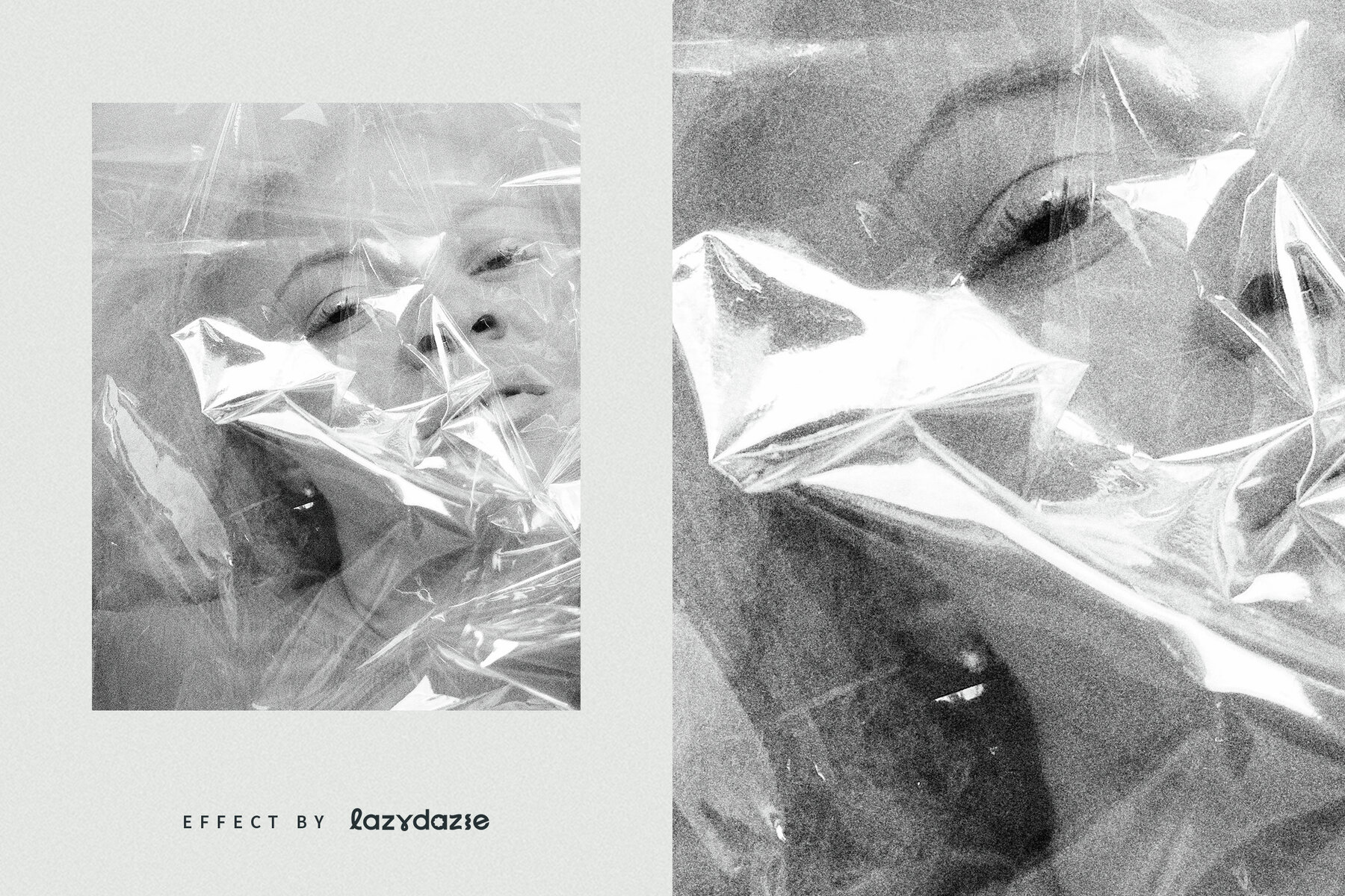 Plastic Overlay Image Effect Mockup 6