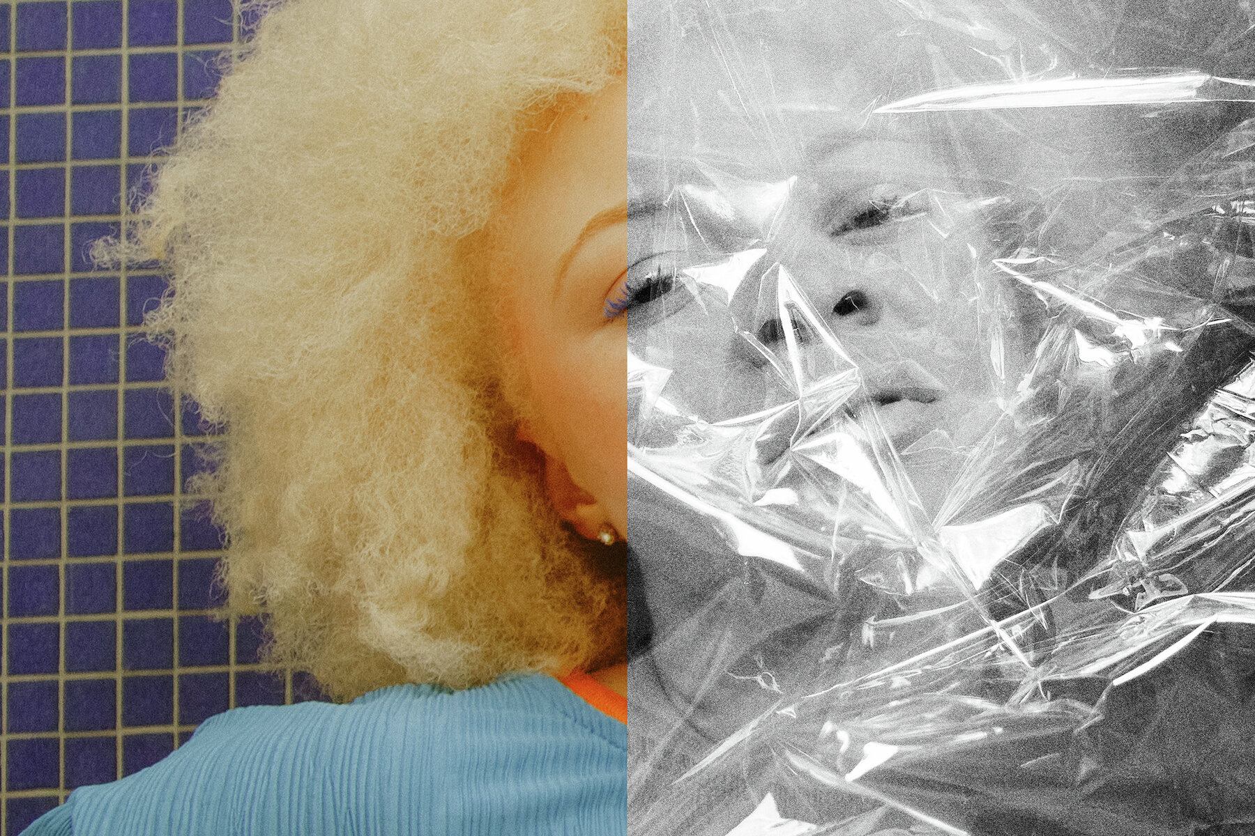 Plastic Overlay Image Effect Mockup 7