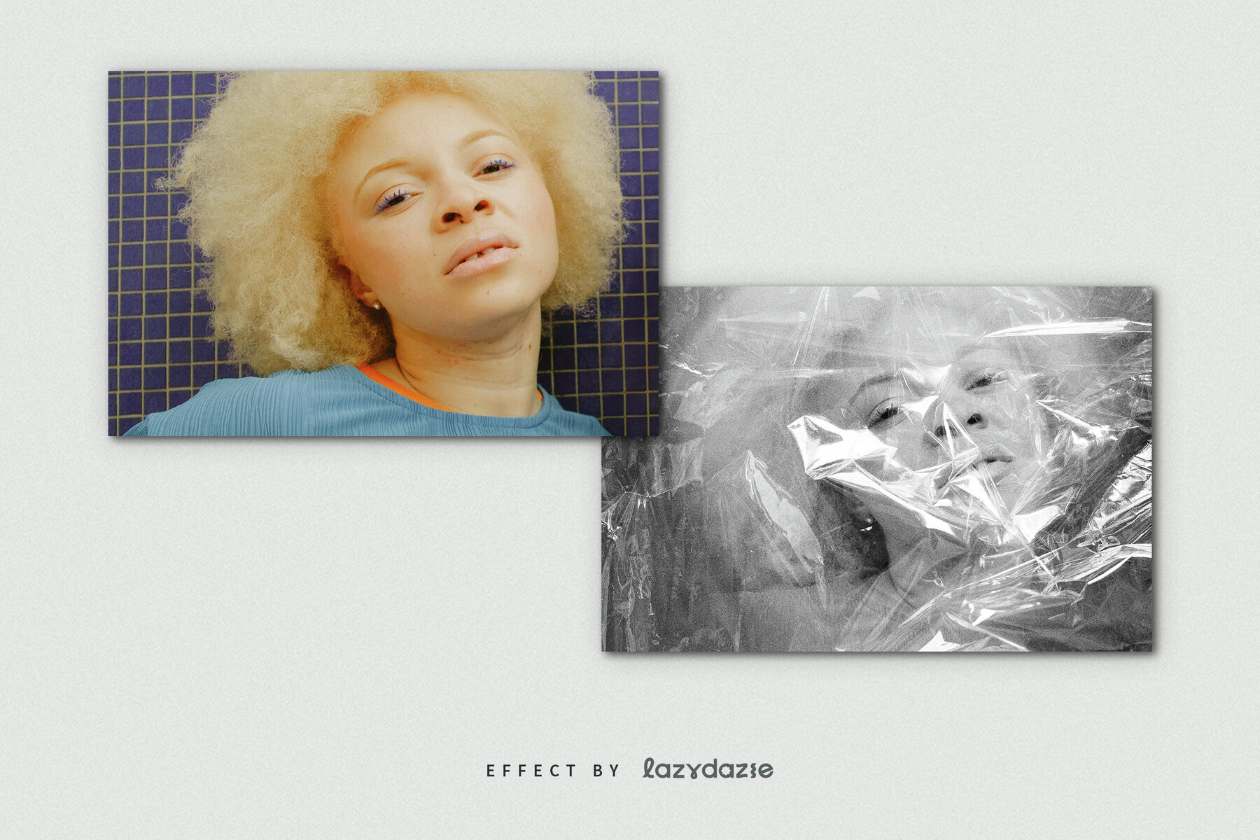 Plastic Overlay Image Effect Mockup 8