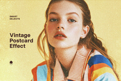 Vintage Postcard Halftone Effect