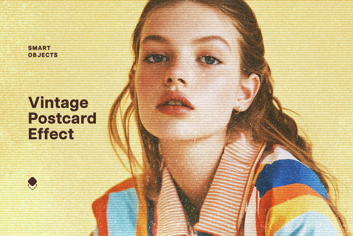 Vintage Postcard Halftone Effect 1