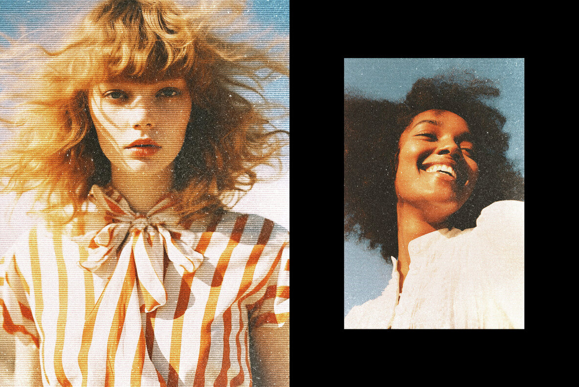 Vintage Postcard Halftone Effect 6