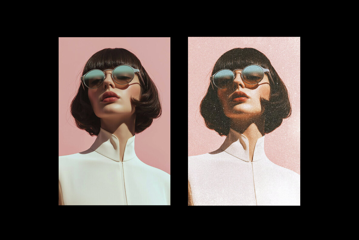 Vintage Postcard Halftone Effect 7