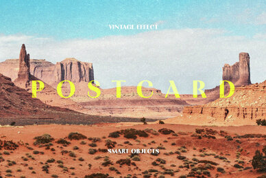 Authentic Postcard Photo Effect