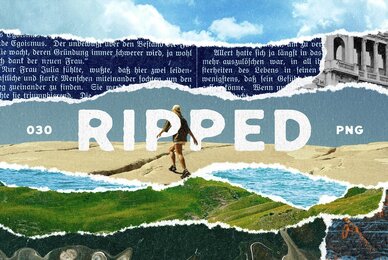 Ripped Paper Elements Collection