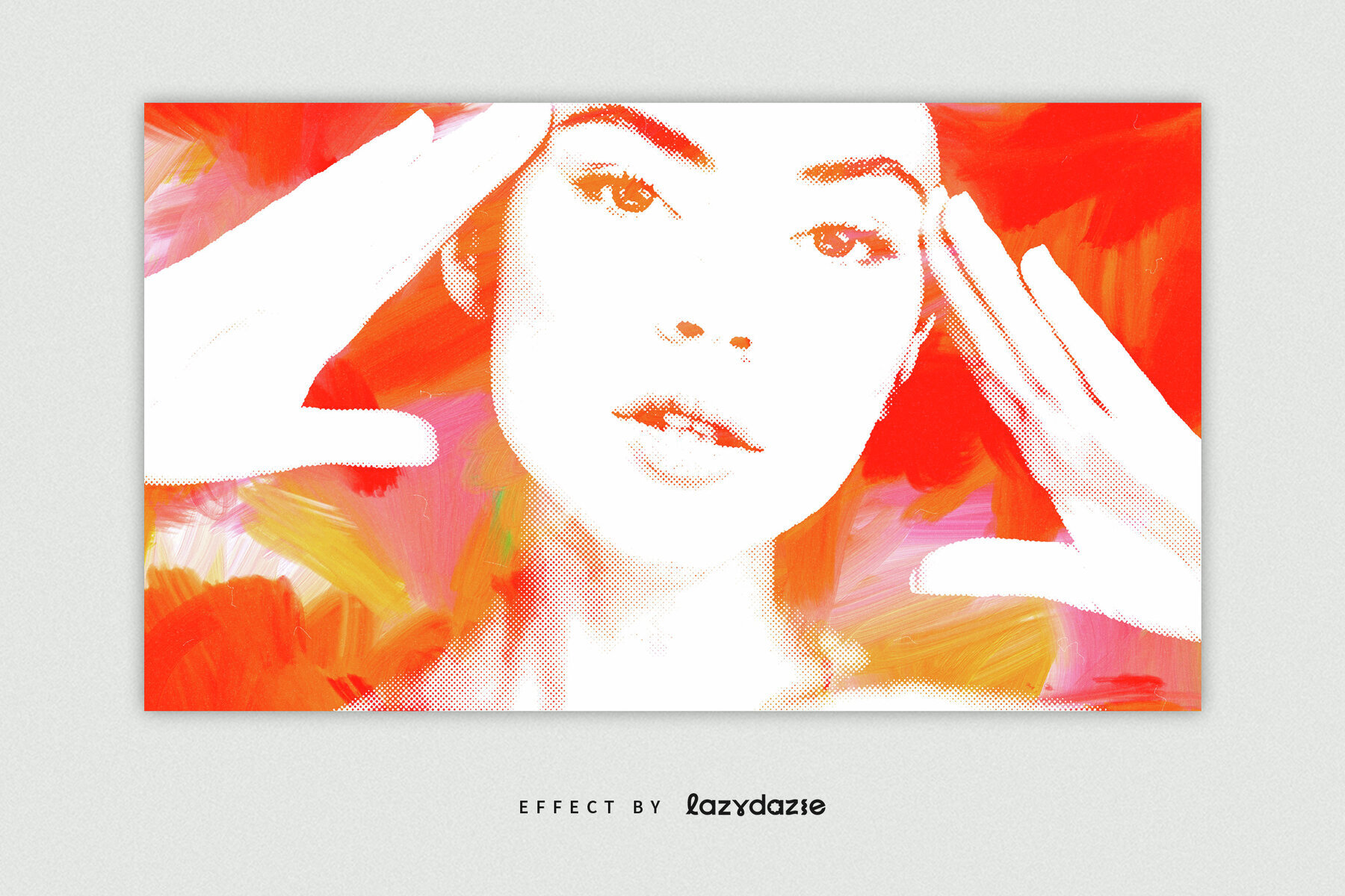 Halftone Paint Image Effect Mockup 2