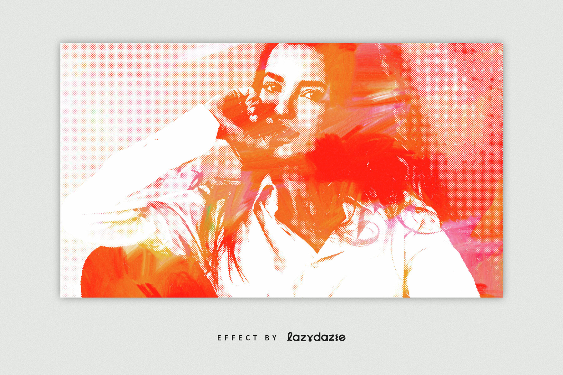 Halftone Paint Image Effect Mockup 4