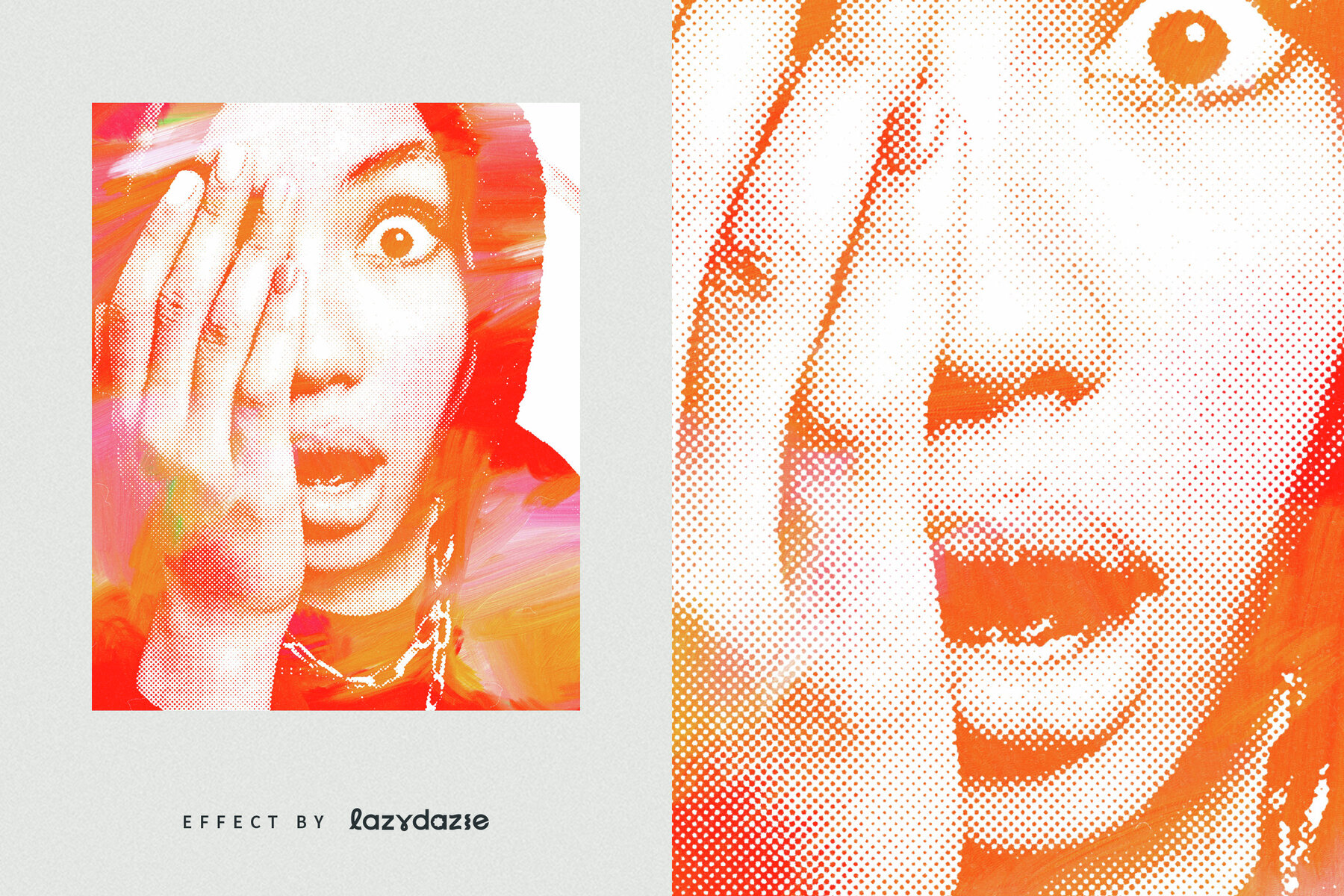 Halftone Paint Image Effect Mockup 6