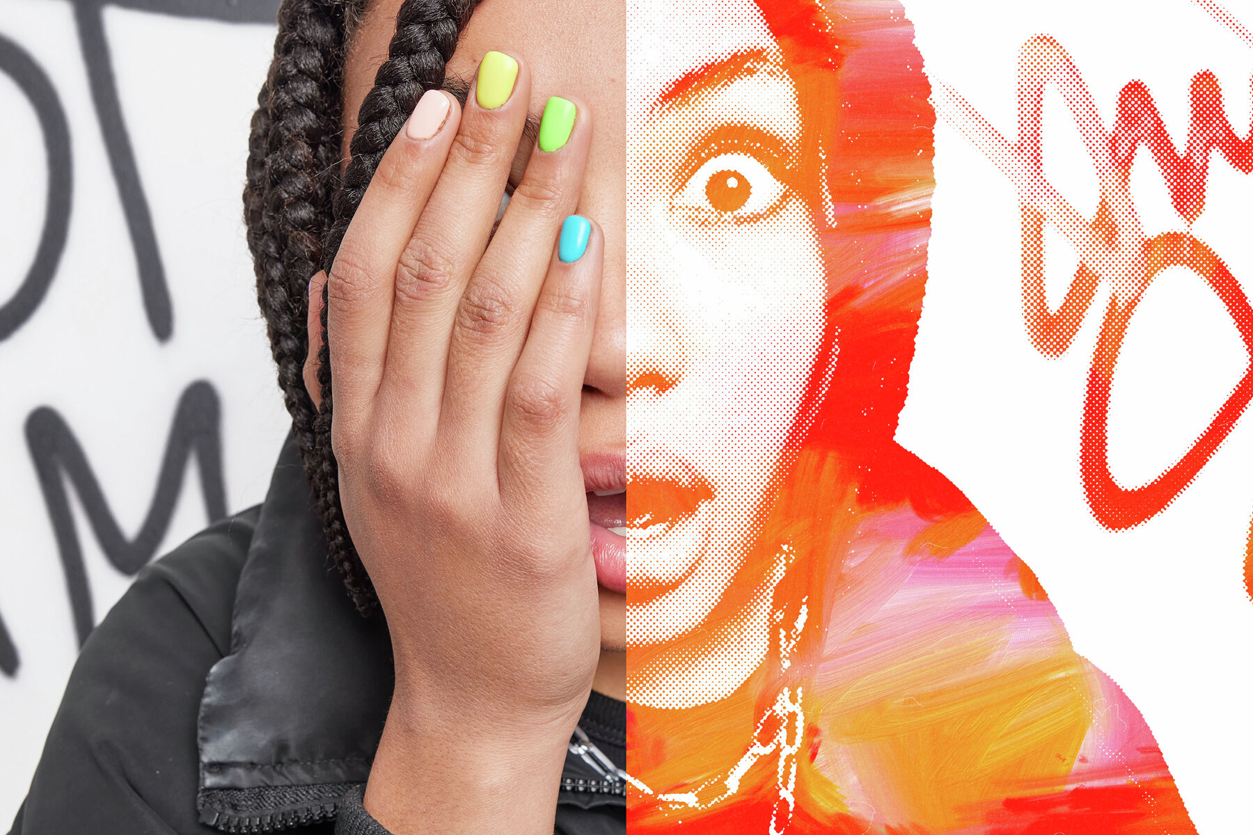 Halftone Paint Image Effect Mockup 7