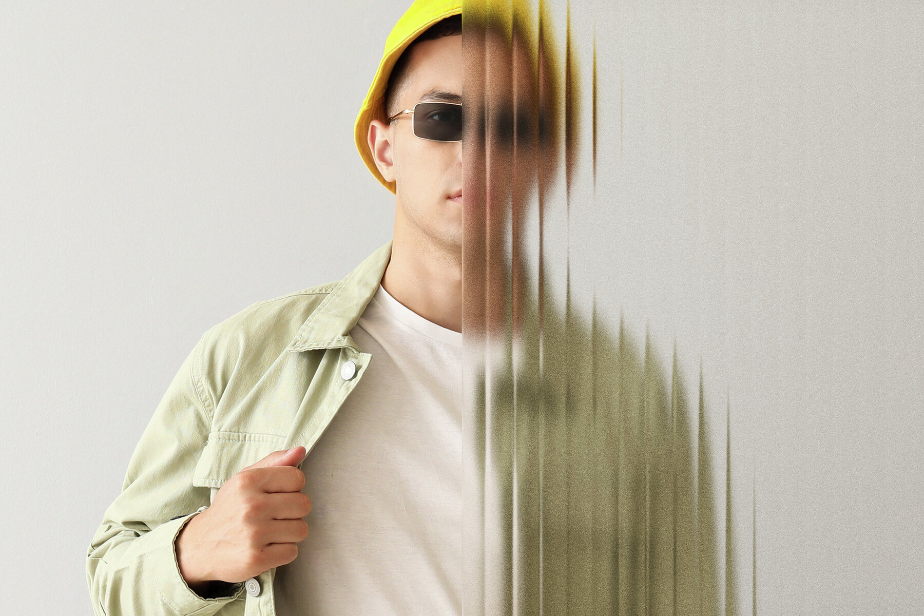 Reeded Glass Image Effect Mockup 7