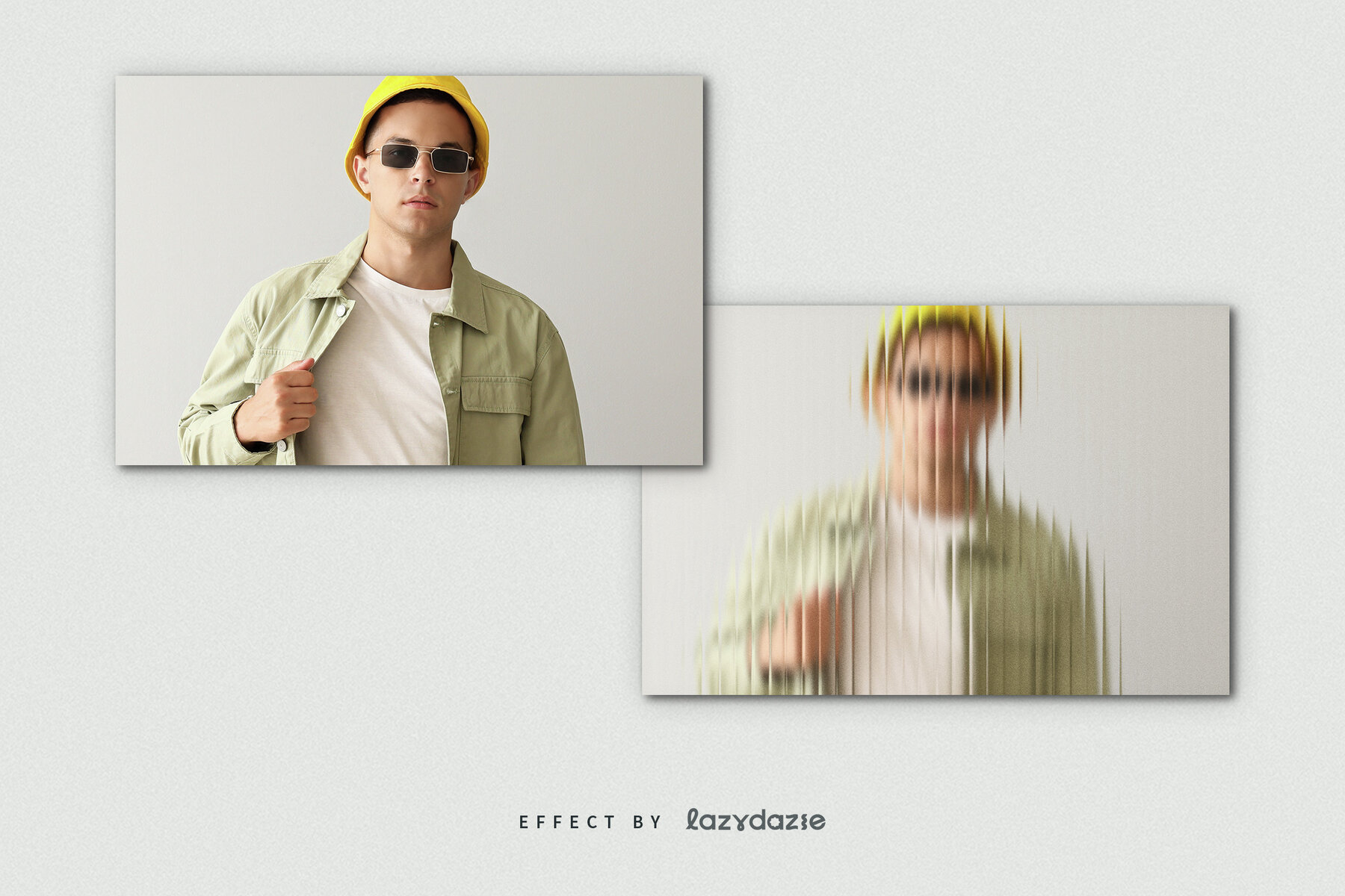 Reeded Glass Image Effect Mockup 8