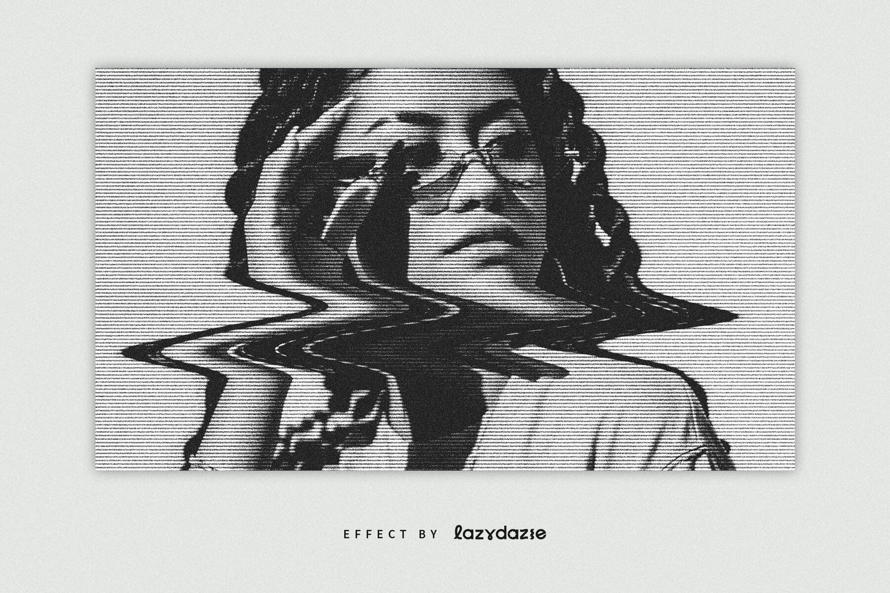 Broken Scanner Image Effect Mockup 3