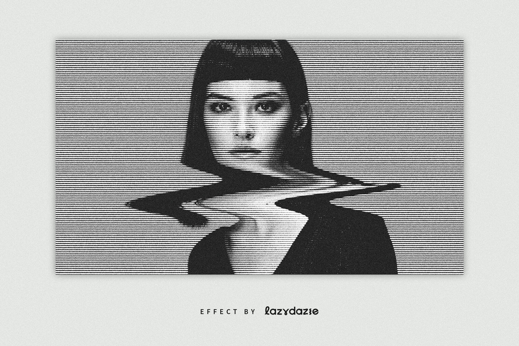 Broken Scanner Image Effect Mockup 4