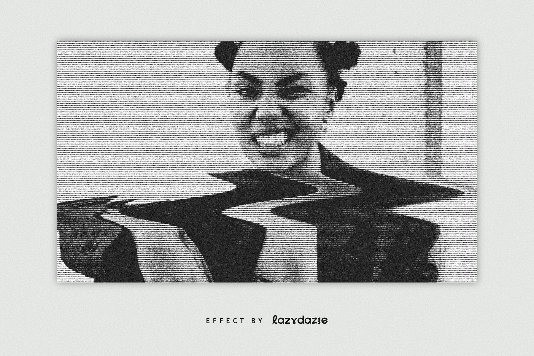 Broken Scanner Image Effect Mockup 5