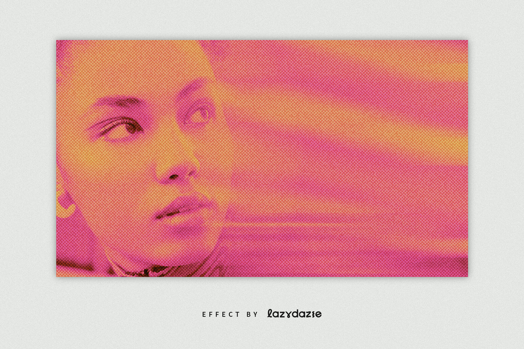 Halftone Smudge Image Effect Mockup 3