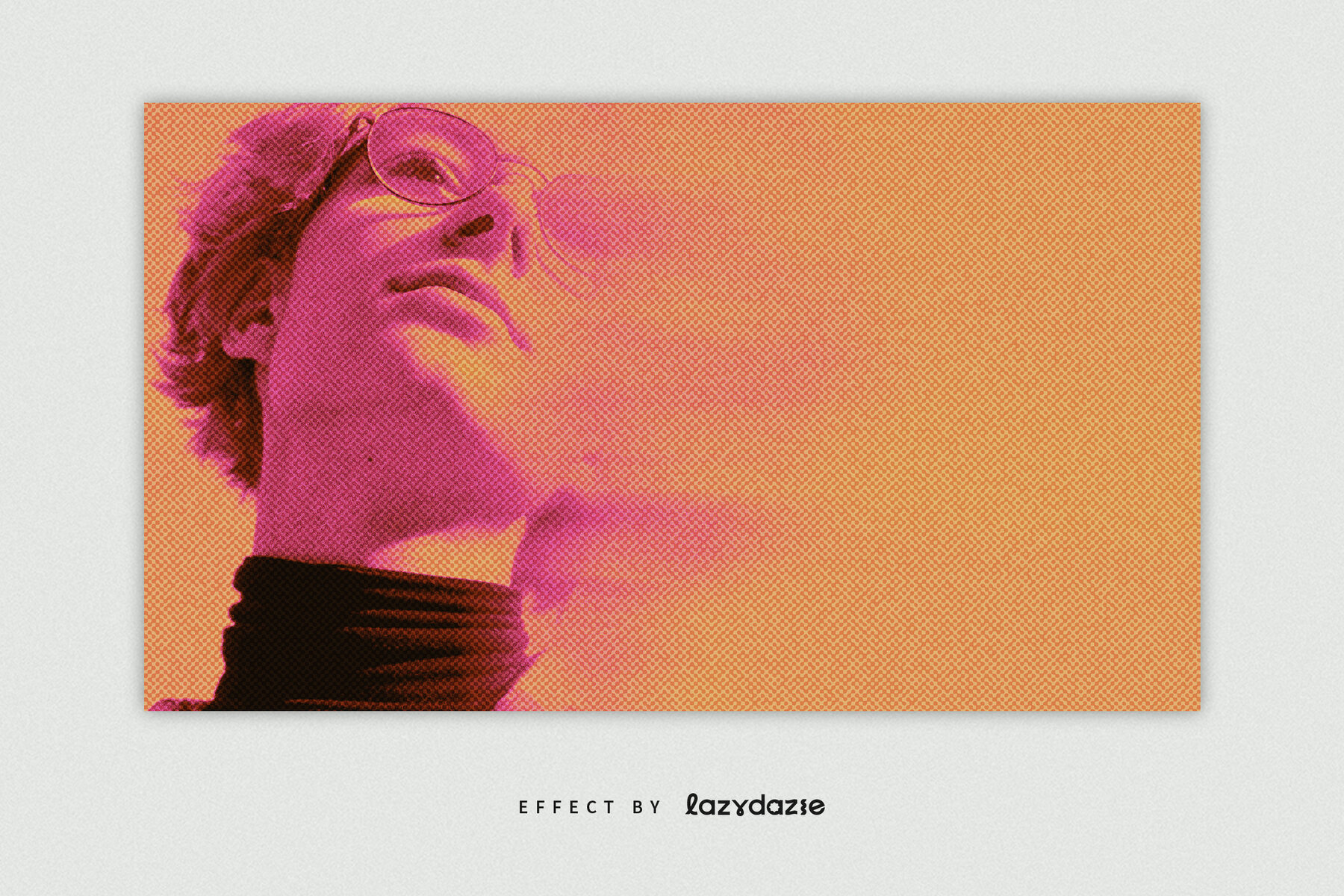 Halftone Smudge Image Effect Mockup 4