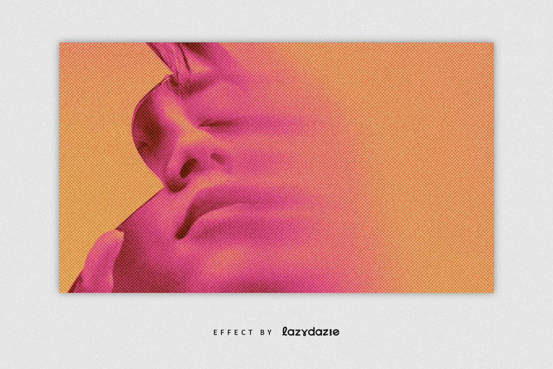 Halftone Smudge Image Effect Mockup 5