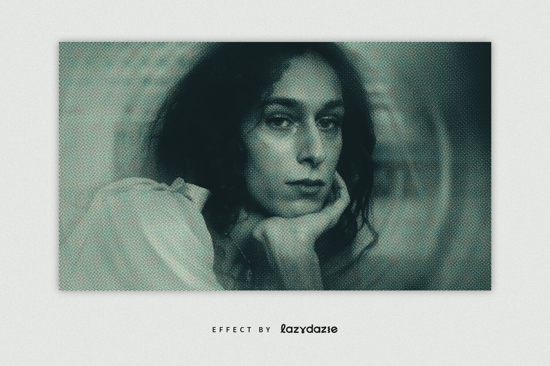 Halftone Spin Blur Image Effect Mockup 5