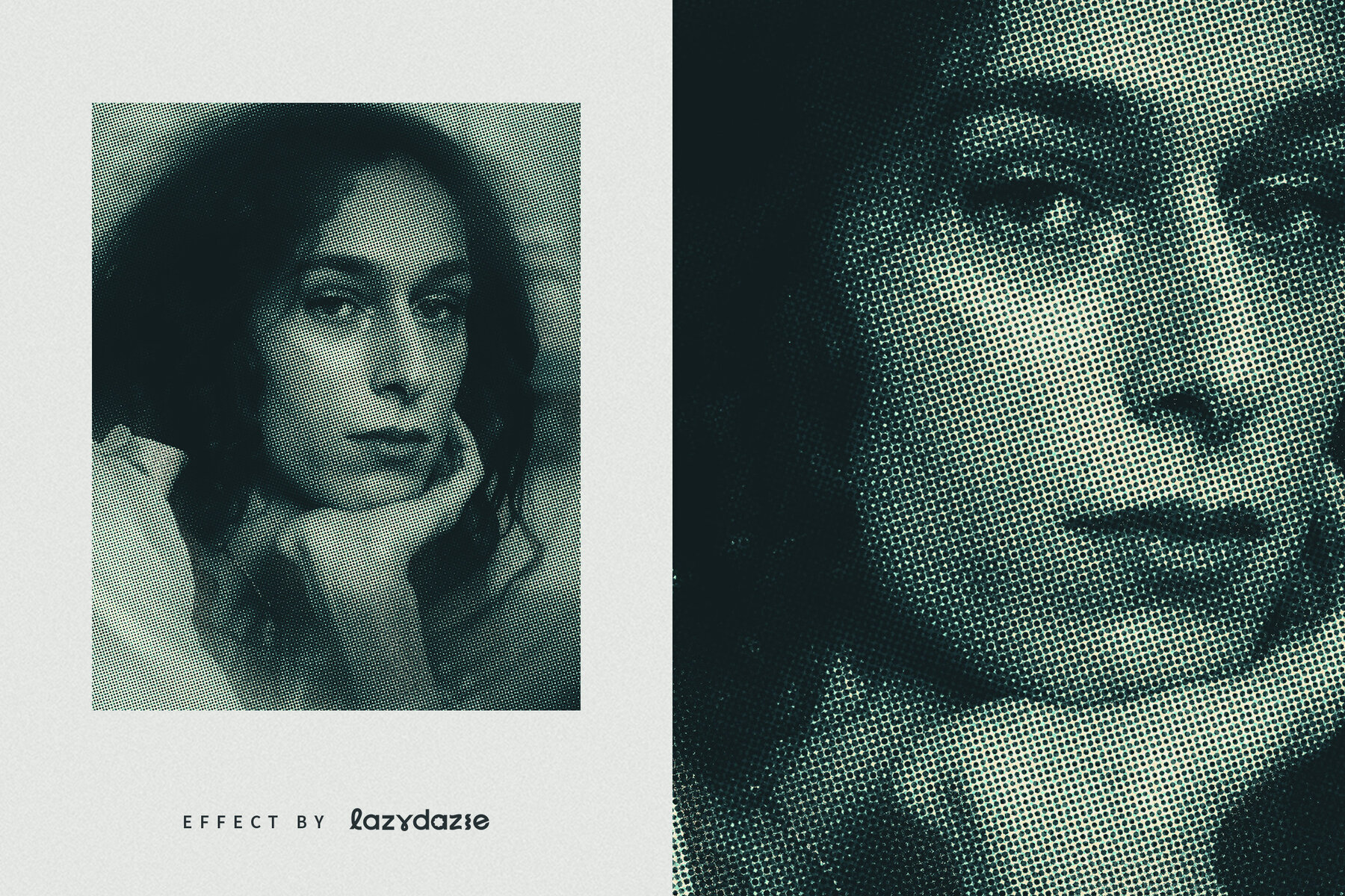 Halftone Spin Blur Image Effect Mockup 6