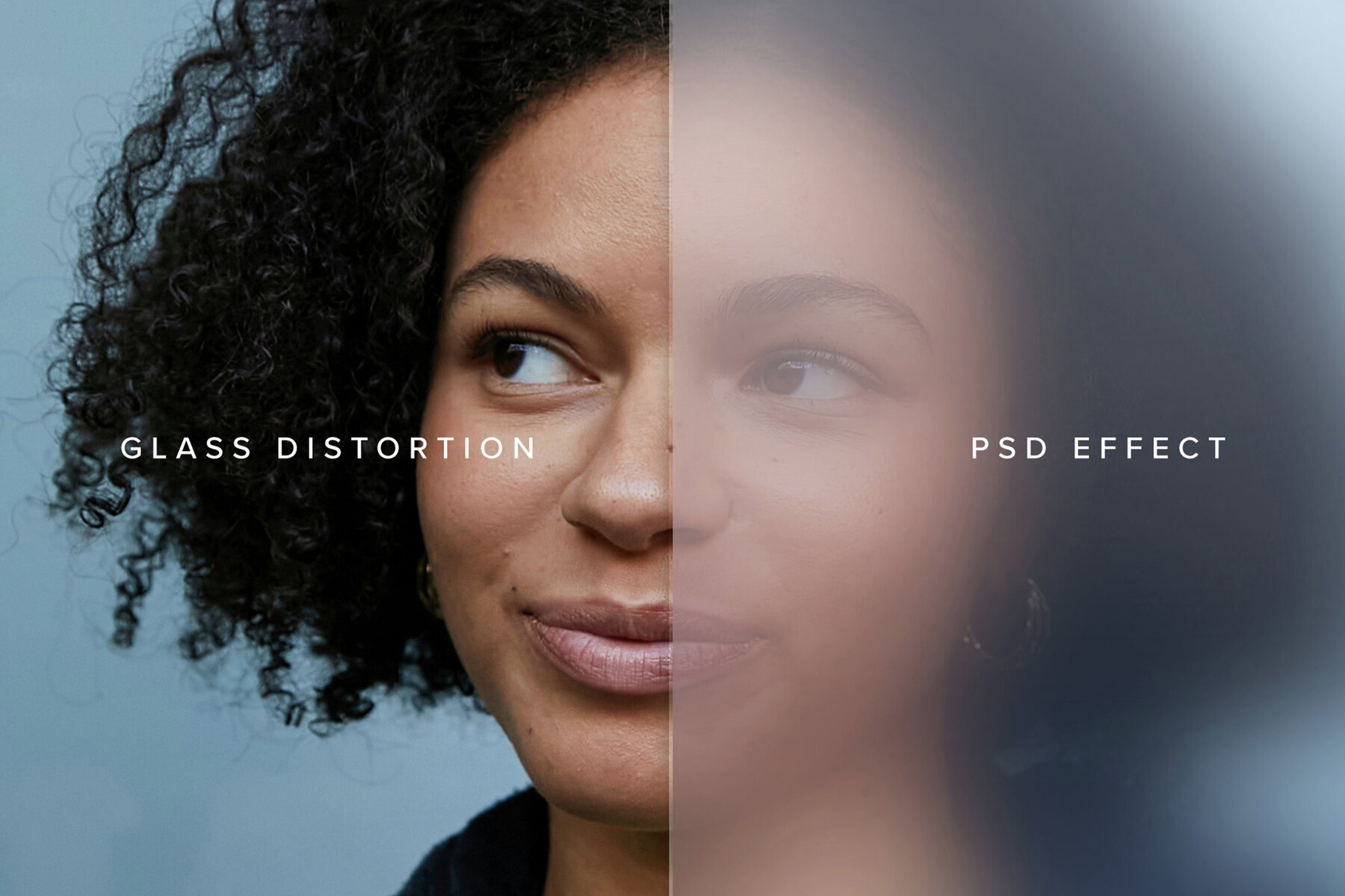 Glass Distortion Image Effect Mockup 1