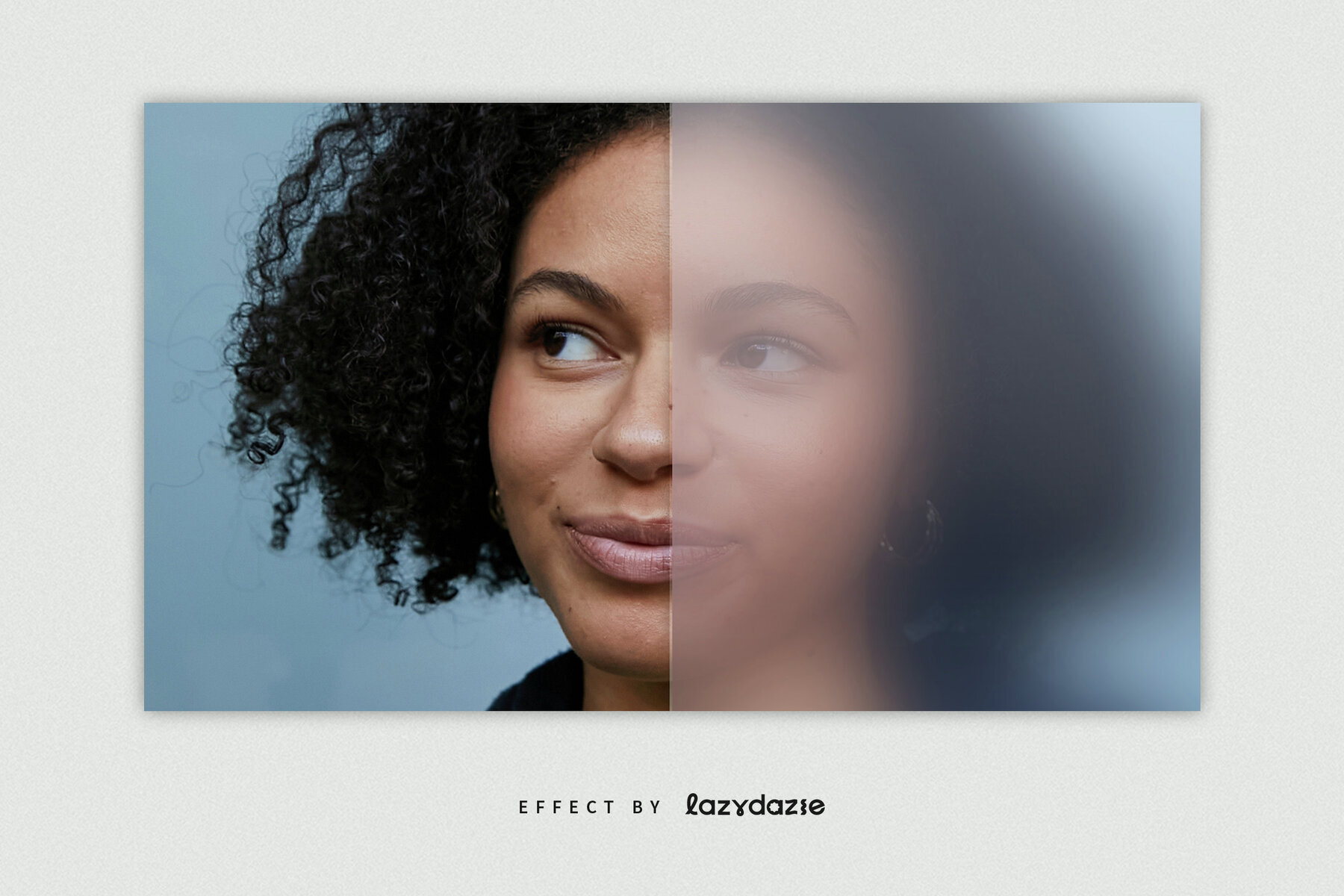 Glass Distortion Image Effect Mockup 2