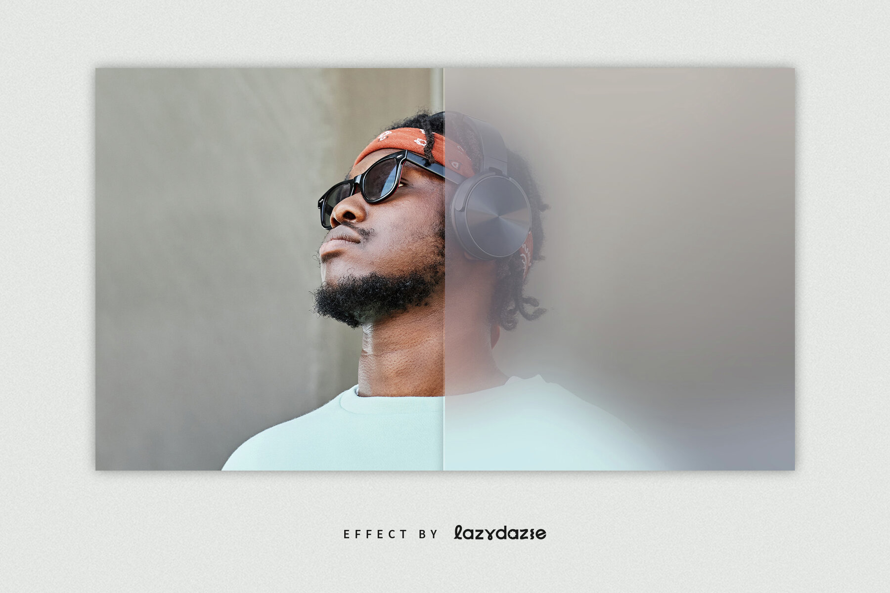 Glass Distortion Image Effect Mockup 4