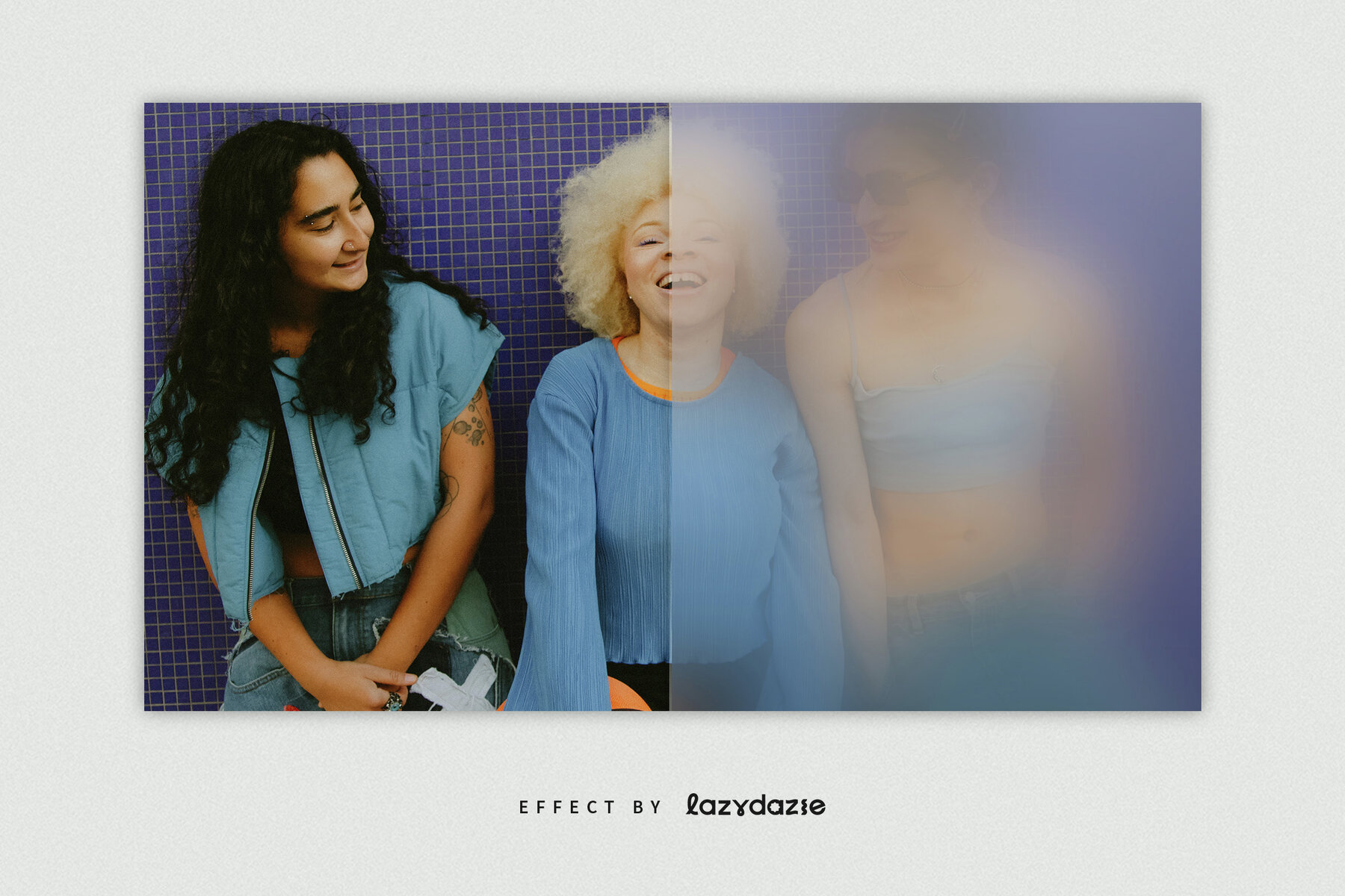 Glass Distortion Image Effect Mockup 5