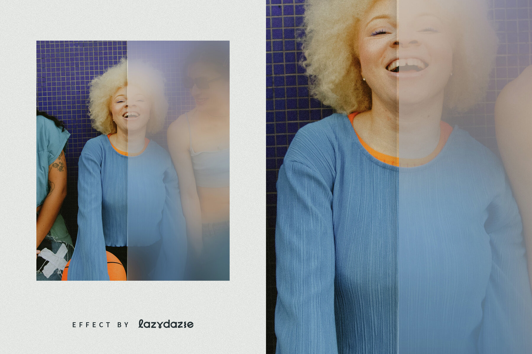 Glass Distortion Image Effect Mockup 6