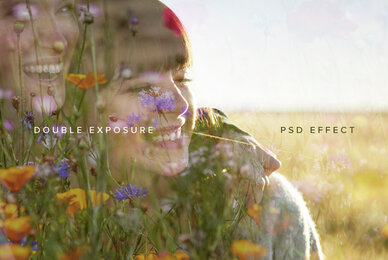 Double Exposure Image Effect Mockup
