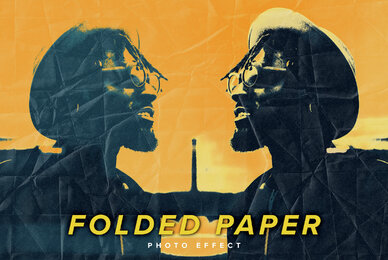 Folded Paper Image Effect Mockup