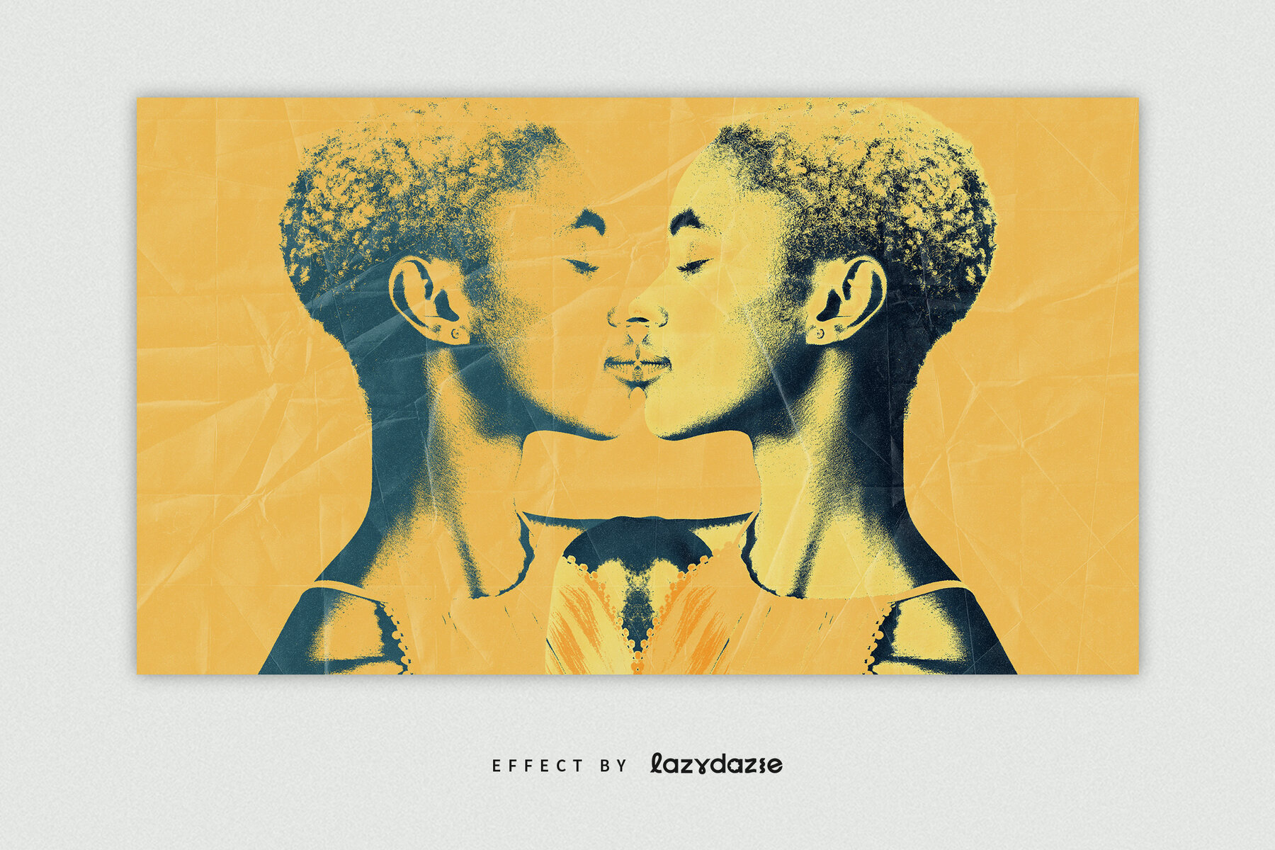 Folded Paper Image Effect Mockup 2