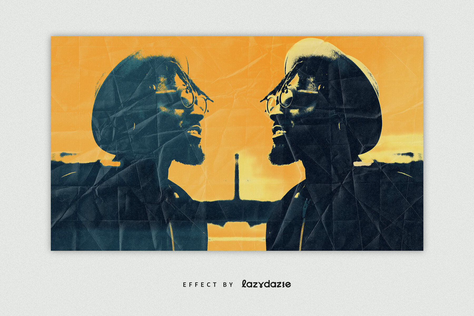 Folded Paper Image Effect Mockup 5