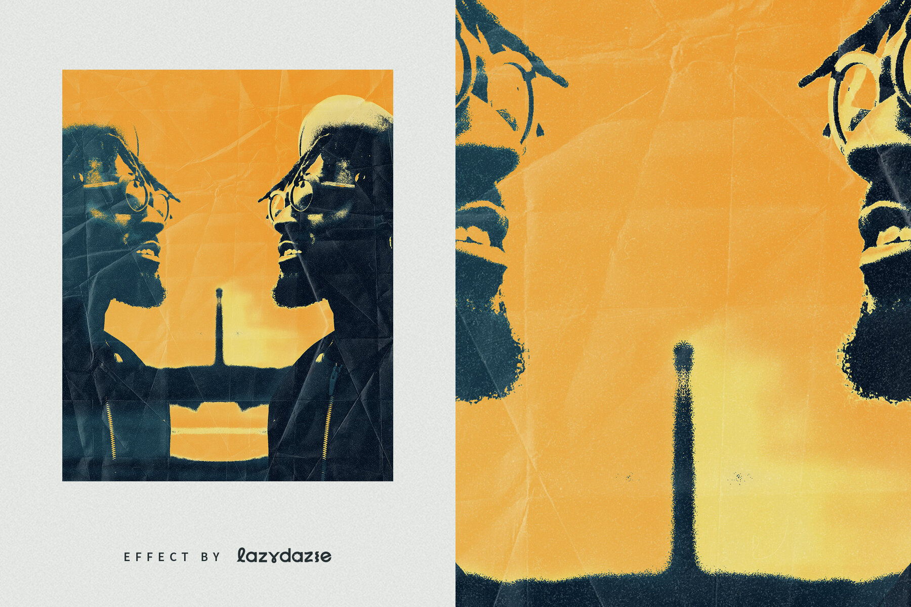 Folded Paper Image Effect Mockup 6