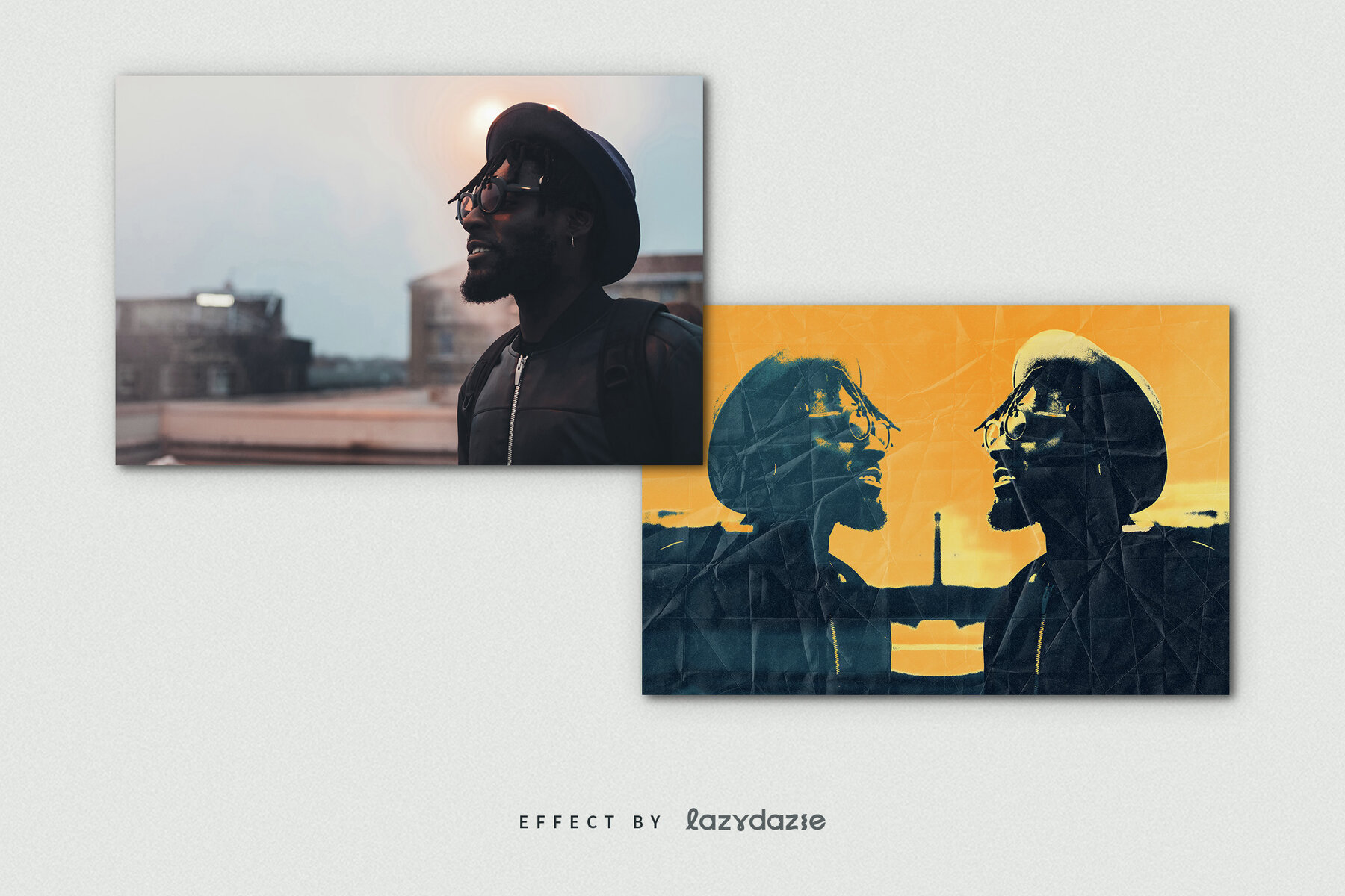 Folded Paper Image Effect Mockup 8