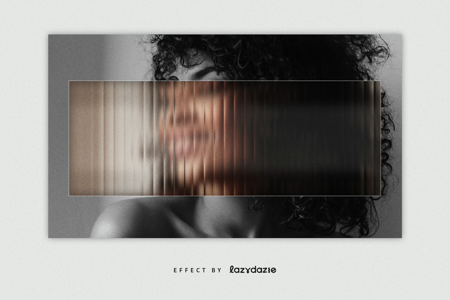 Reeded Glass Distortion Image Effect Mockup 5