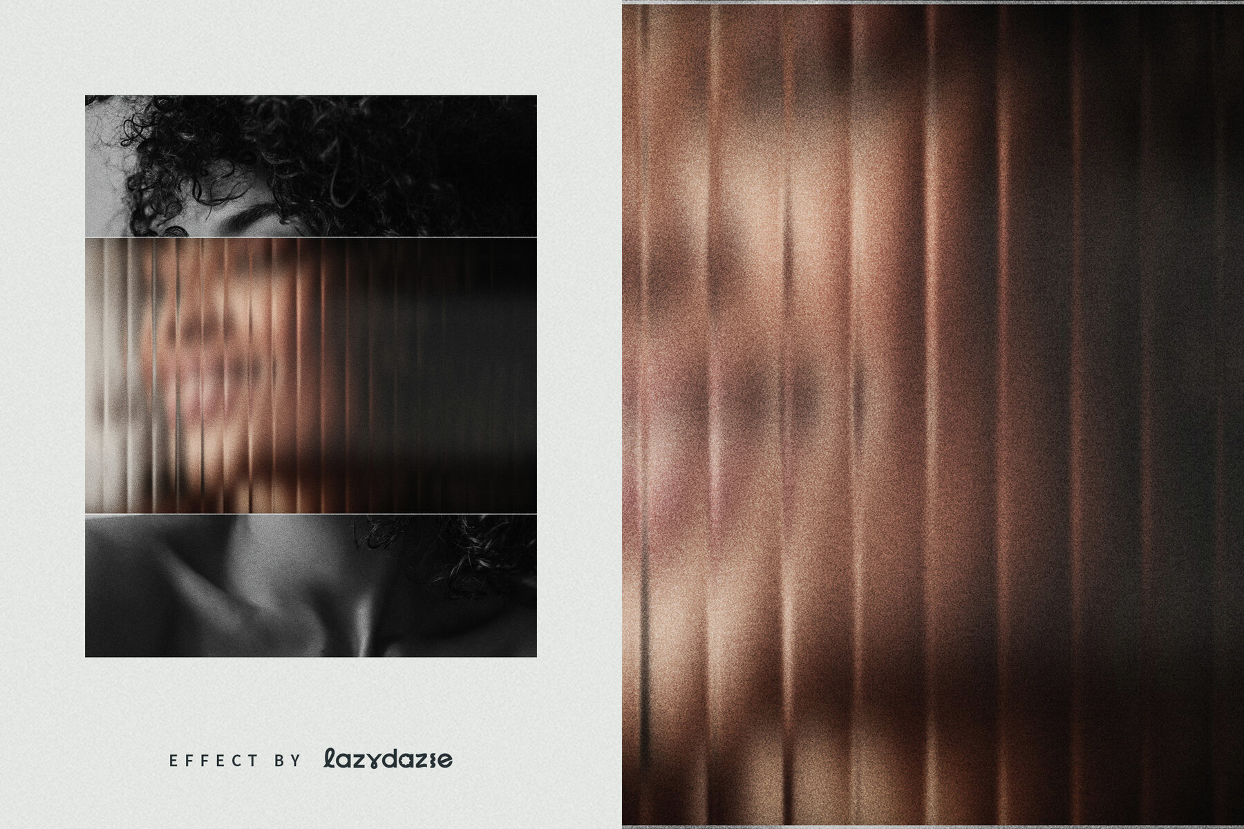 Reeded Glass Distortion Image Effect Mockup 6