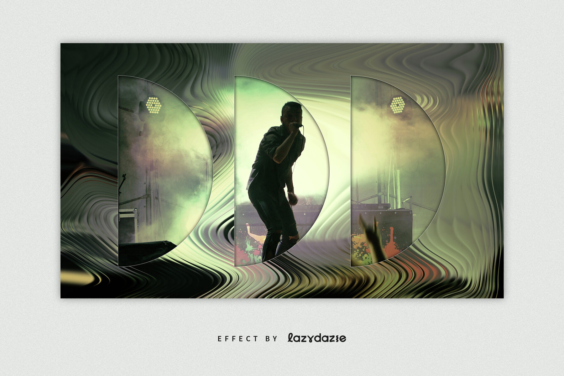 Glass Distortion Image Effect Mockup 4