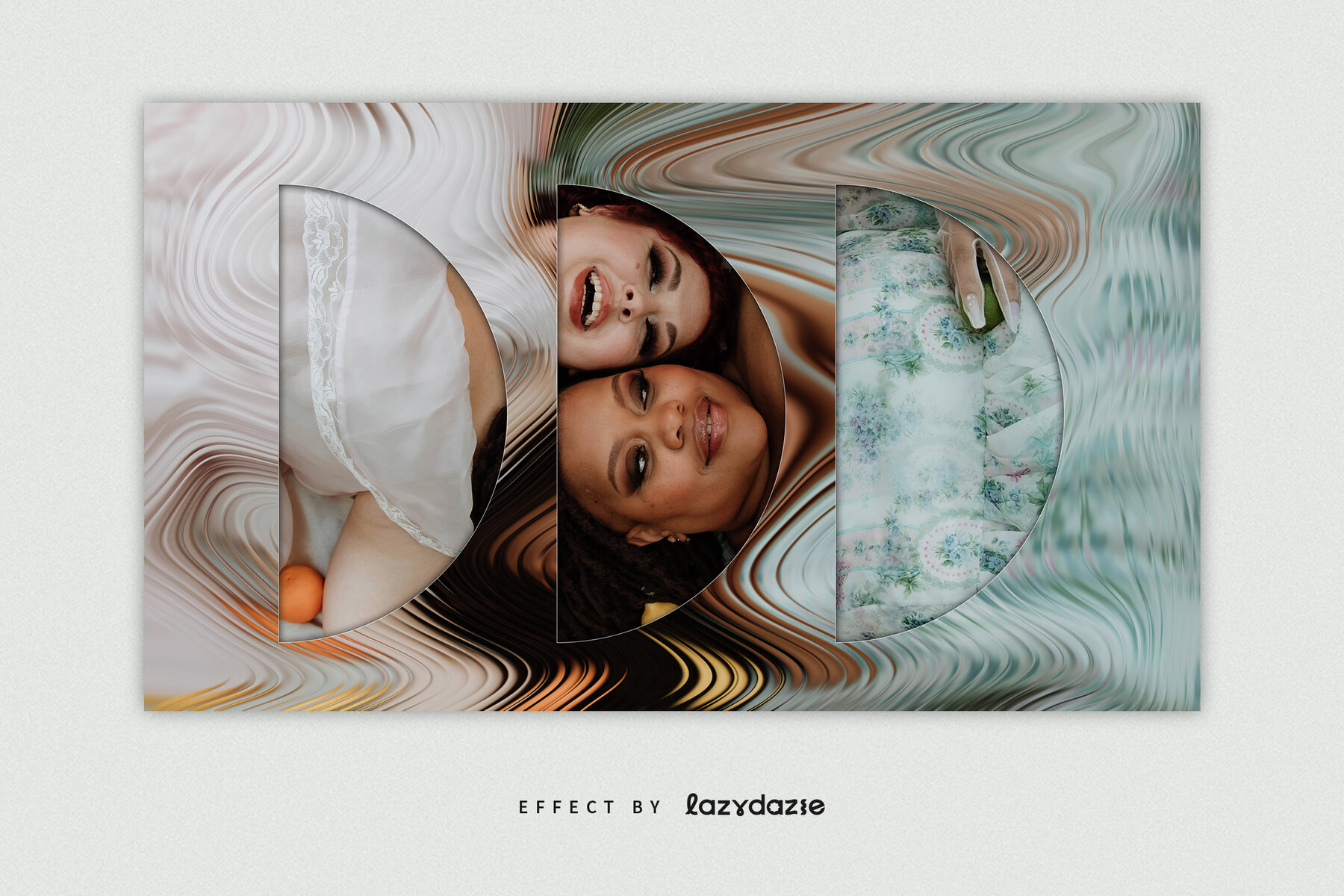 Glass Distortion Image Effect Mockup 5