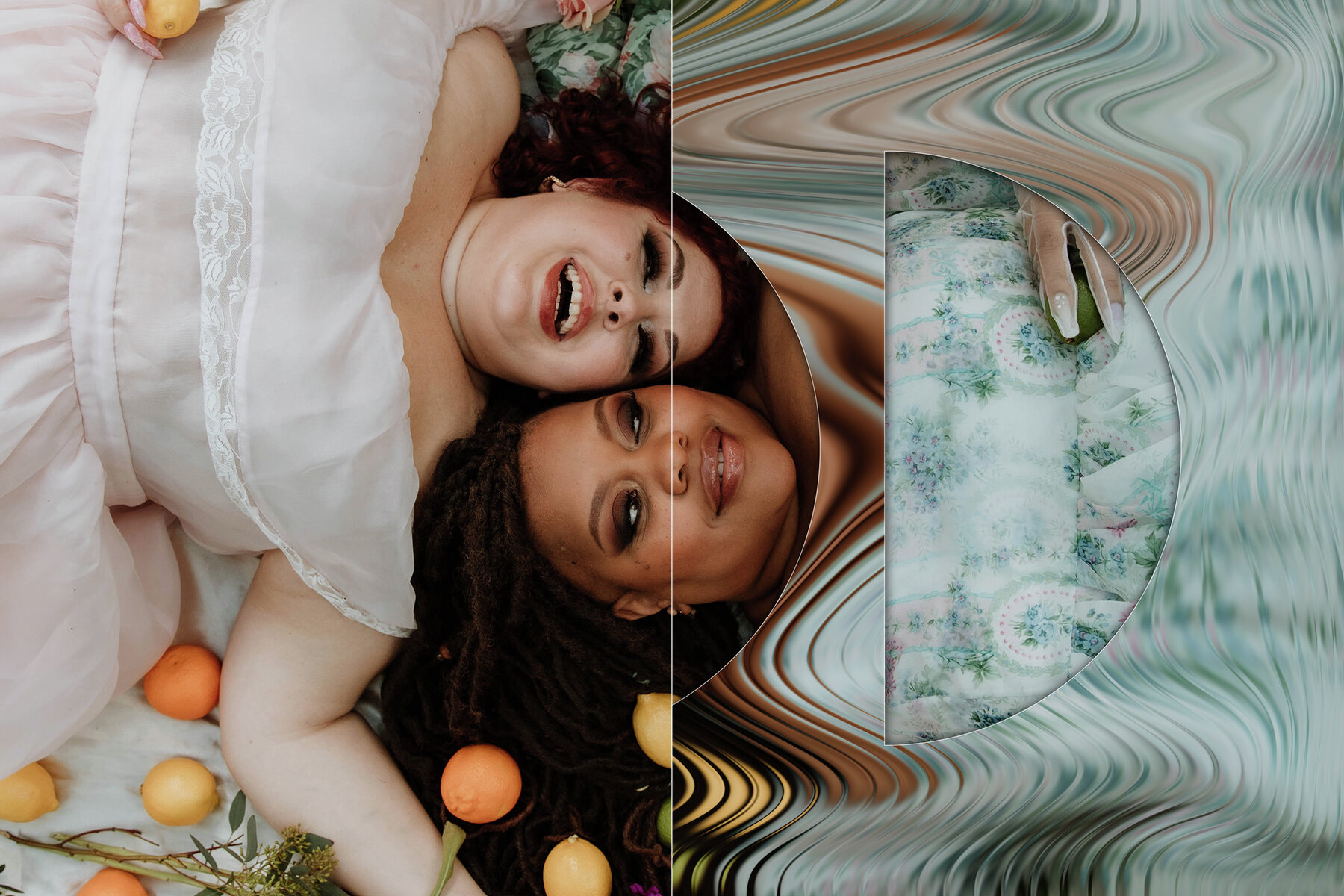 Glass Distortion Image Effect Mockup 7