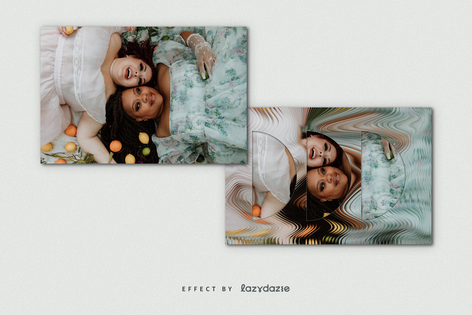 Glass Distortion Image Effect Mockup 8