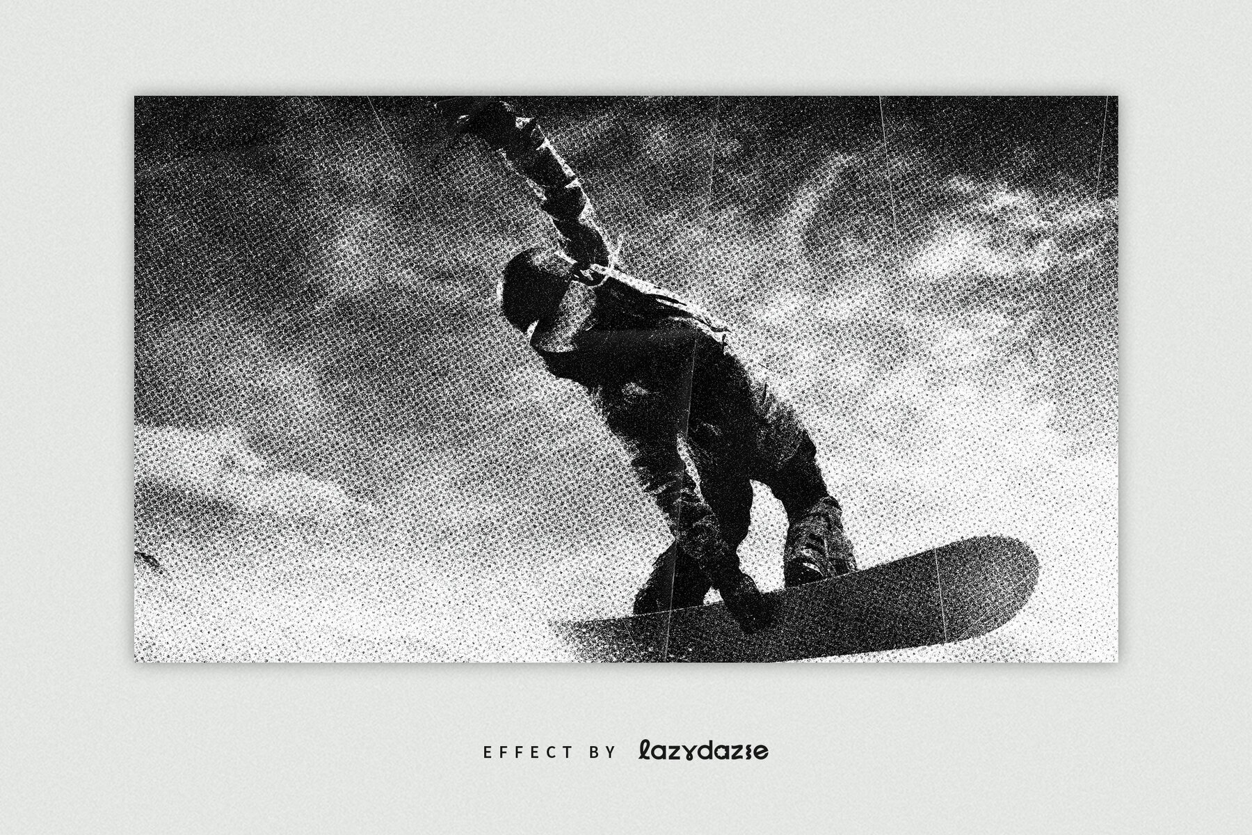 Halftone Grunge Image Effect Mockup 2