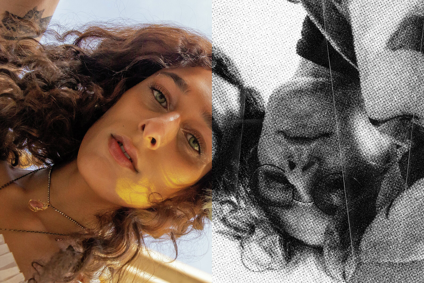 Halftone Grunge Image Effect Mockup 7