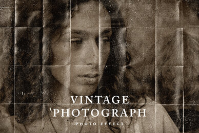 Vintage Photograph Image Effect Mockup