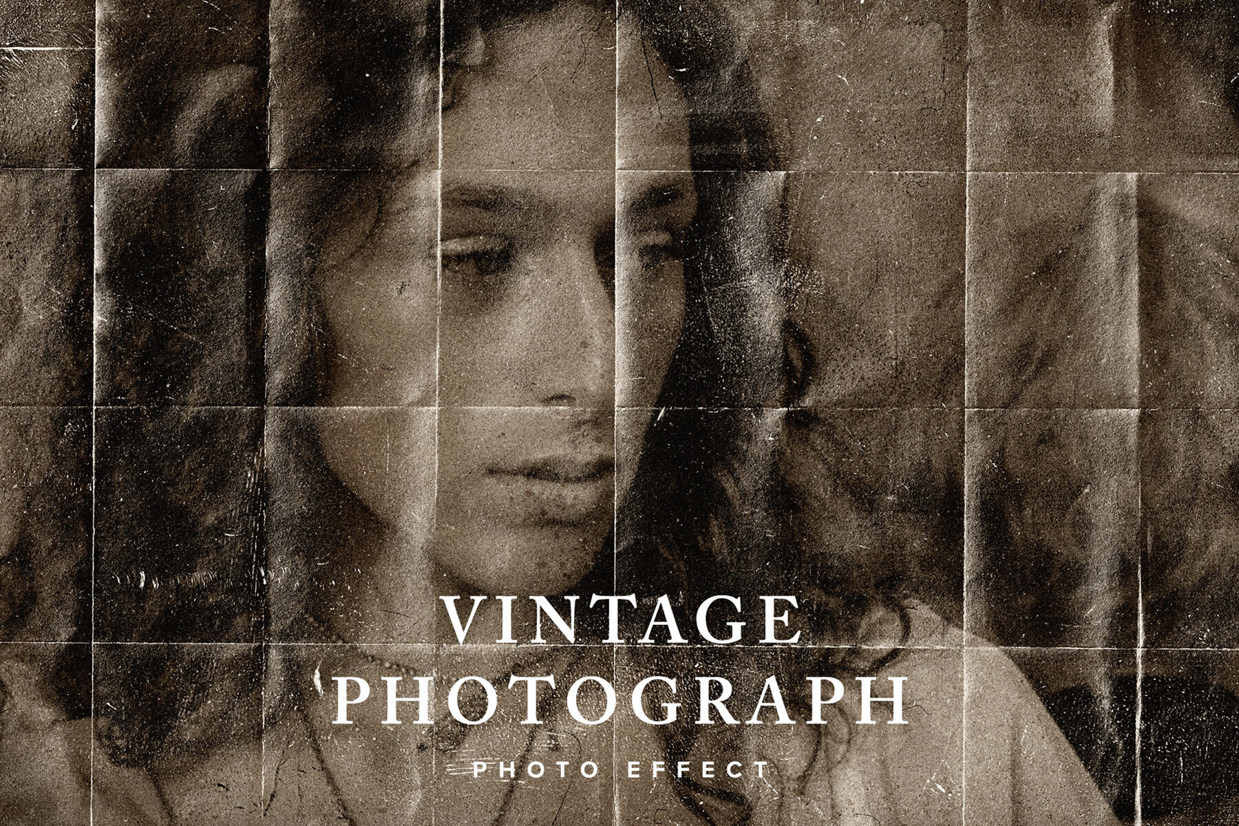 Vintage Photograph Image Effect Mockup 1