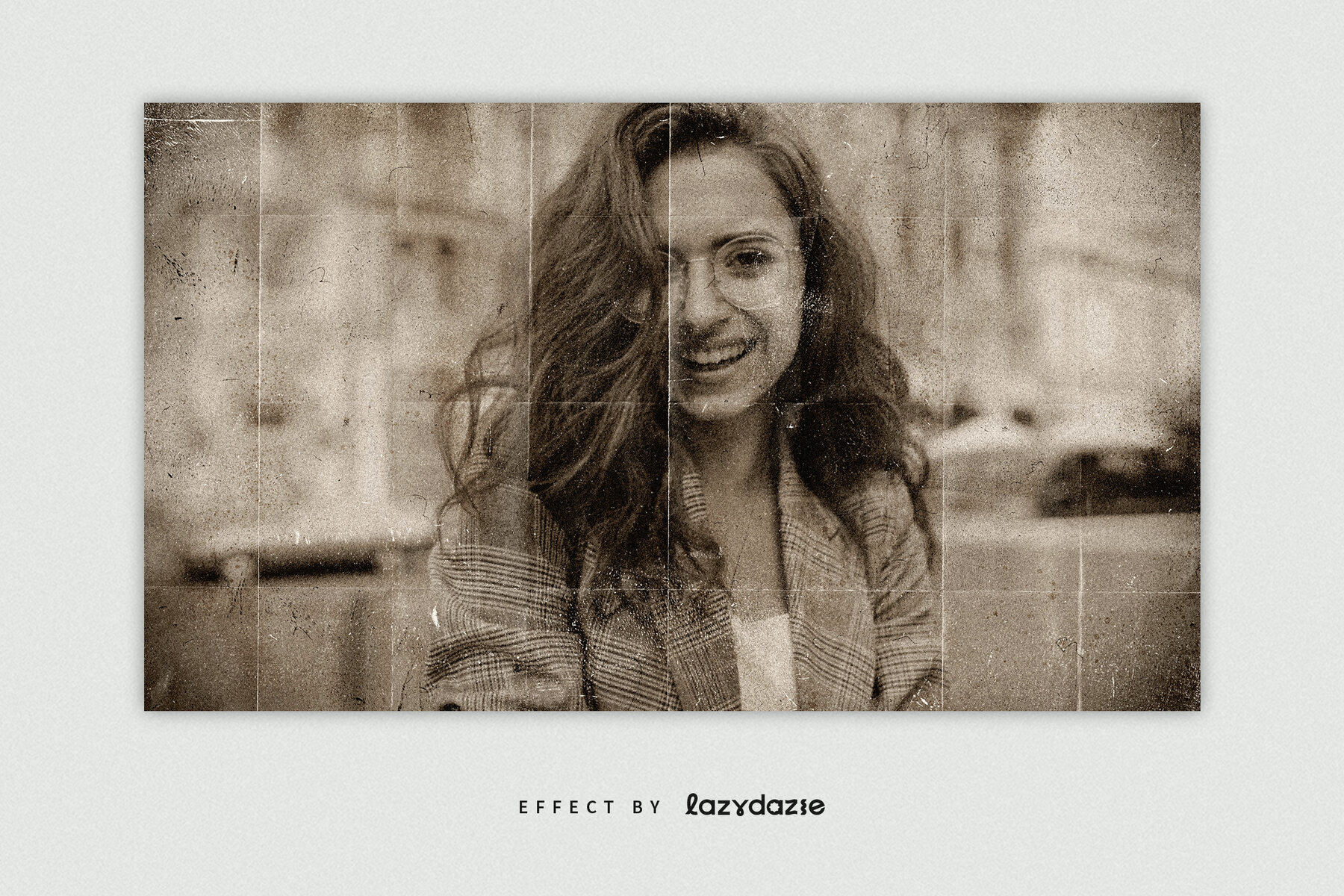 Vintage Photograph Image Effect Mockup 2