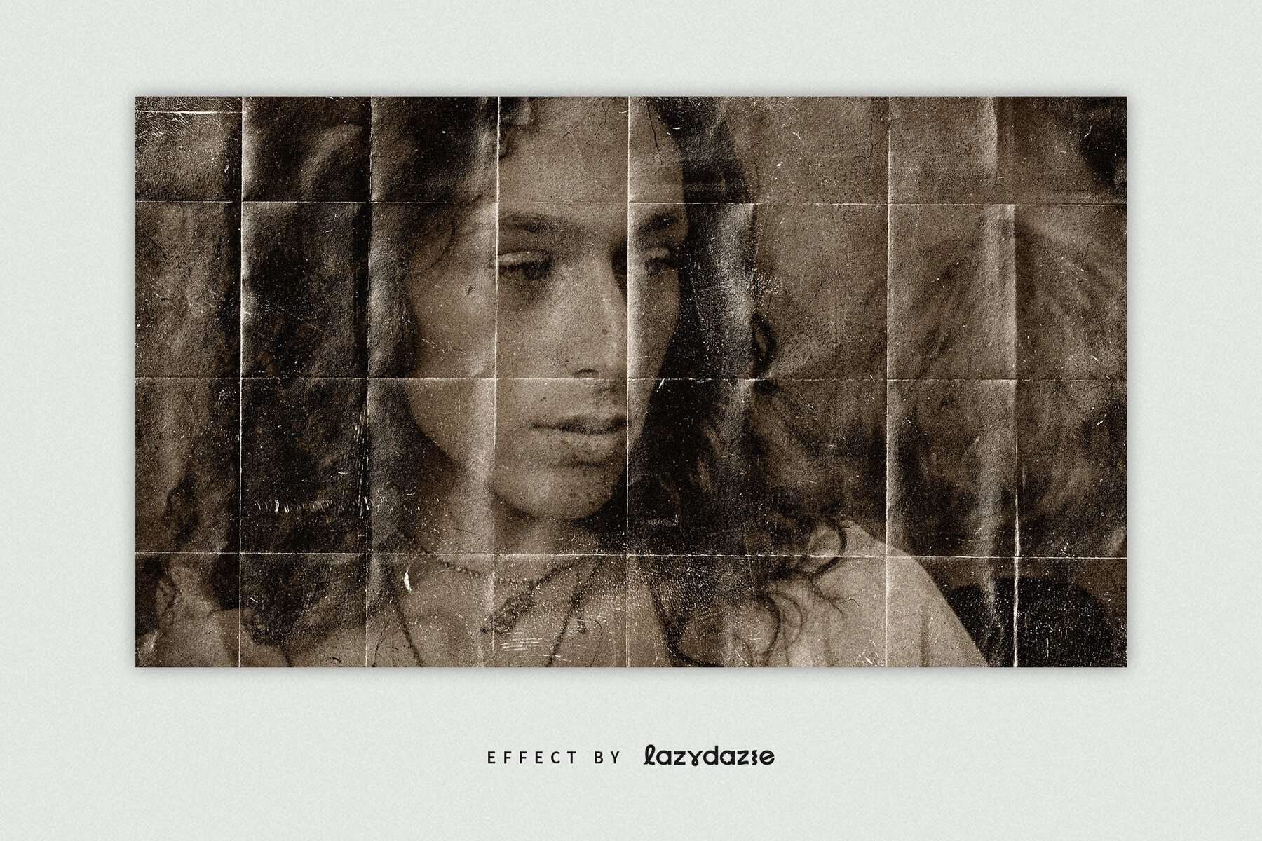 Vintage Photograph Image Effect Mockup 3